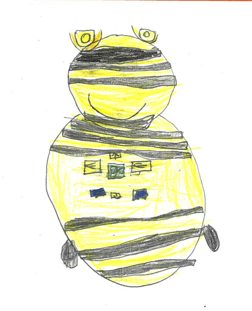 Bee-bot, le robot - Dessin de Yashwin